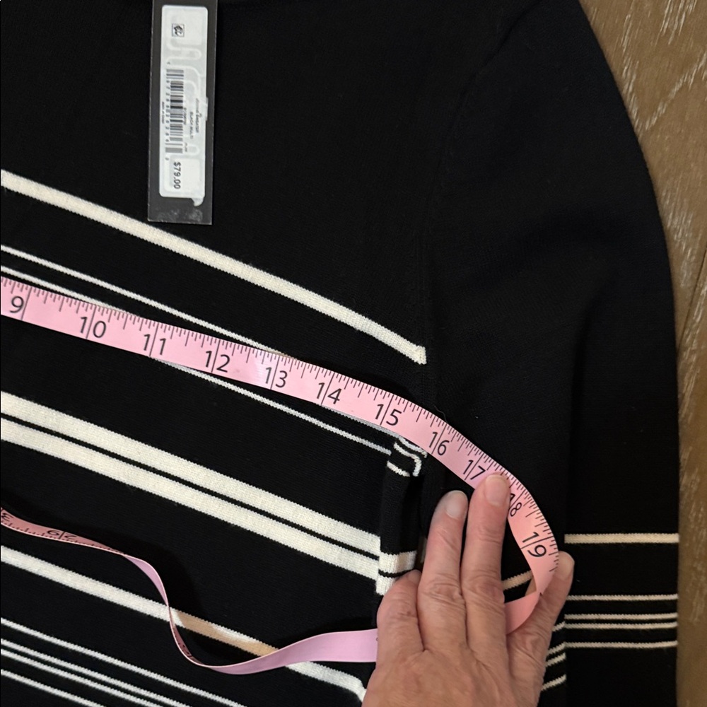 Steve Madden Black and White Striped Sweater - Picture 7 of 8